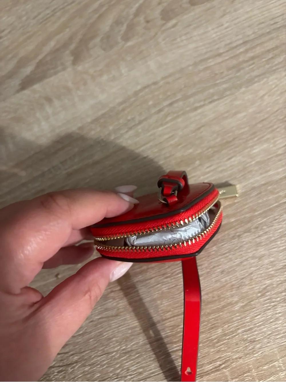Kate Spade Red Patent Puffy Spade Coin Purse Bag Charm